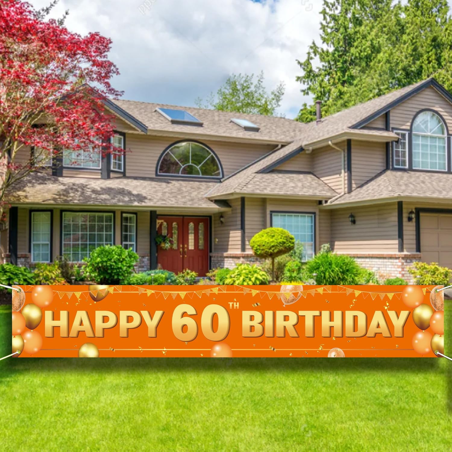 Unique Party Supplies 'Happy 50th Anniversary' Banner – 12 Fuß (ca. 3,65 M) Prismenfolie, Goldener Text, Für Die Goldene Hochzeit