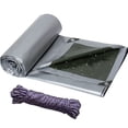 thumbnail image 1 of 9.8x16.4Ft Tarp, Eurhowing 12 Mil Tarps Heavy Duty Waterproof Poly Tarp Cover, UV and Tear Resistant Tarpaulin with Grommets and Reinforced Edges, Sliver Green, 1 of 8