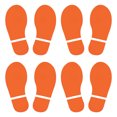 thumbnail image 1 of 9.8x3.7" Footprints Floor Stickers Footprint Wall Stair Decal Sticker, Orange 4 Pairs, 1 of 6