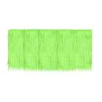 9.8x9.8In Shaggy Fur Patches Fabric,4Pcs Green Pre Cut Artificial Craft Decor for Costume,Square Craft Fabric for Home,School,Party