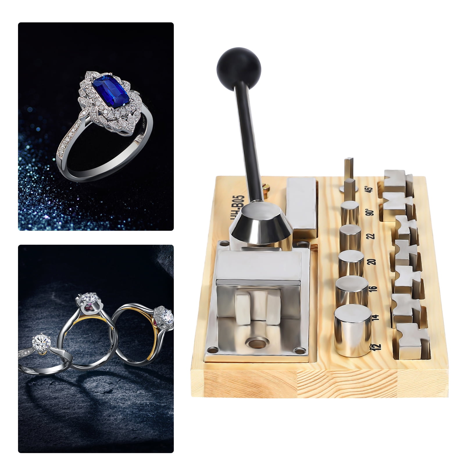 9.9*5.9*0.9 Tabletop Jewelry Making Tool Pro Ring Bending Machine Earing Bender Ring Making Kit 2.8Kg