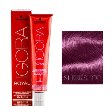 9-98 Extra Light Blonde Violet Red , Schwarzkopf Professional Igora Royal Permanent Hair Color Creme Dye (2.1 oz) Hair - Pack of 1 w/ Sleek Teasing Comb