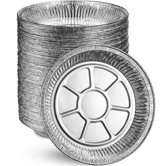 9" Disposable Aluminum Pie Pans  Freezer & Oven Safe Quiche, Tart, and Pie Tins (9" x 1.5" x 6.5"): 15CT