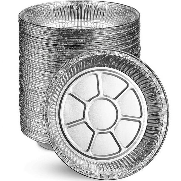 9" Disposable Aluminum Pie Pans  Freezer & Oven Safe Quiche, Tart, and Pie Tins (9" x 1.5" x 6.5"): 25CT