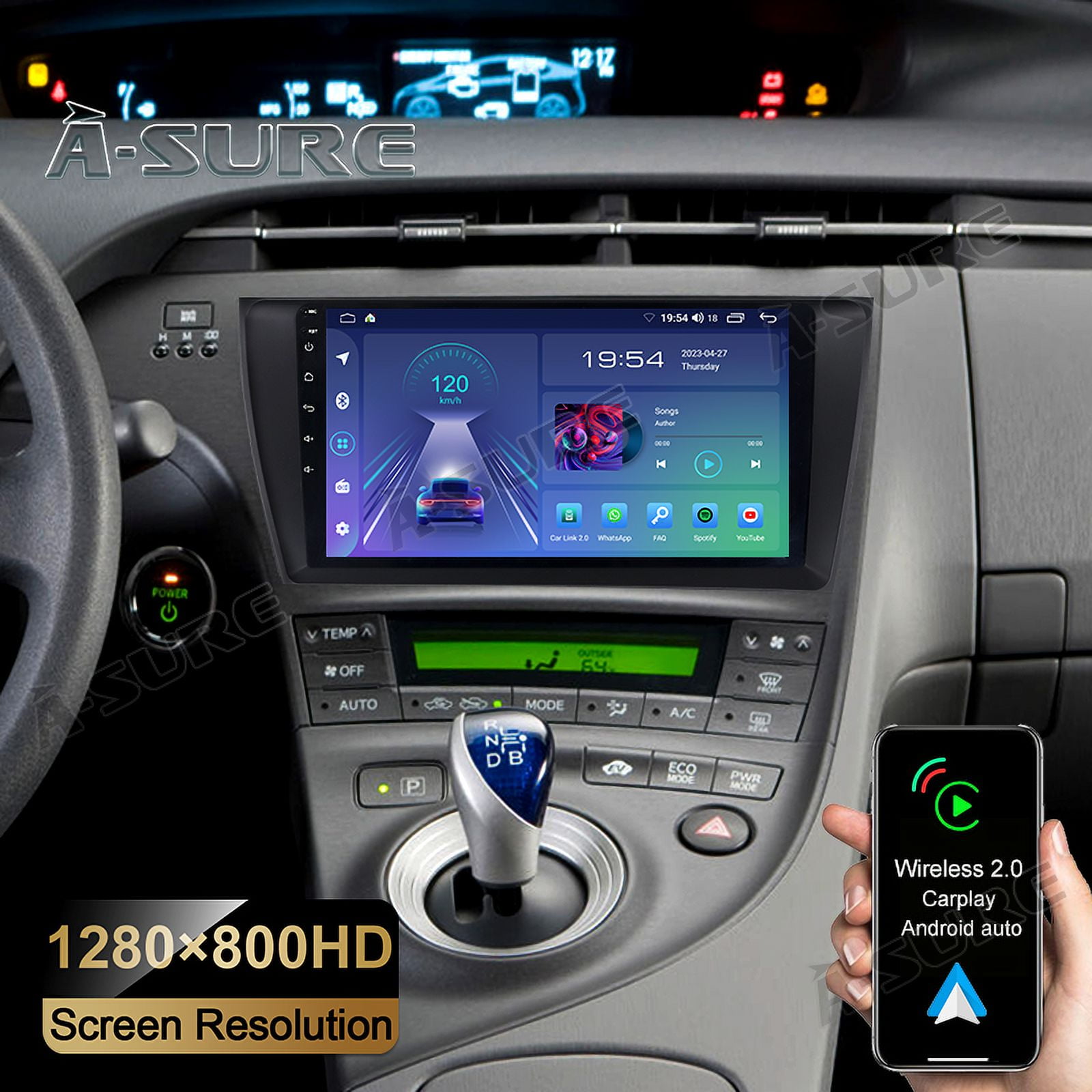 Junhua Big Screen Radio Car In-Dash Unit - Walmart.com