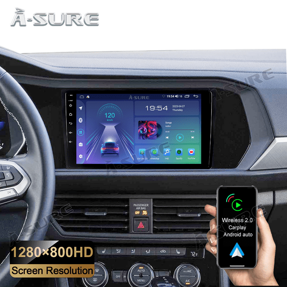 9" Android 13 Car Radio Stereo for VW Atlas Teramont Arteon Touran Tiguan Jetta Passat Wireless CarPlay GPS WiFi Bluetooth DSP SWC 2+32GB