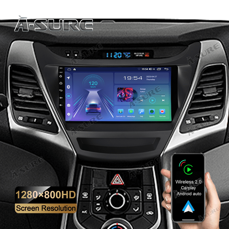 8 Core 2G 64G Android 13 Autoradio 2 Din met Wireless Apple Carplay Android Auto GPS Navi WiFi 9 inch Autoradio met Mirror Link FM/RDS/DAB /DSP/EQ/OBD2/DVR Stuurwielbediening Achteruitrijcamera
