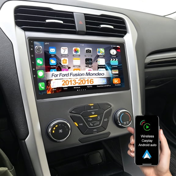 9" Android 13 Car Stereo for Ford Mondeo 2013-2016 Fusion 2017, 2+32GB with Wireless CarPlay & Android Auto GPS Navigation Bluetooth WiFi SWC