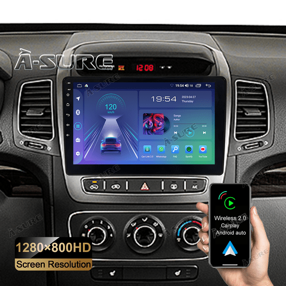 9" Android 13 CarPlay Android Auto Car Stereo Radio for Kia Sorento 2014-2015 GPS Navi WiFi Bluetooth DSP RDS USB SWC