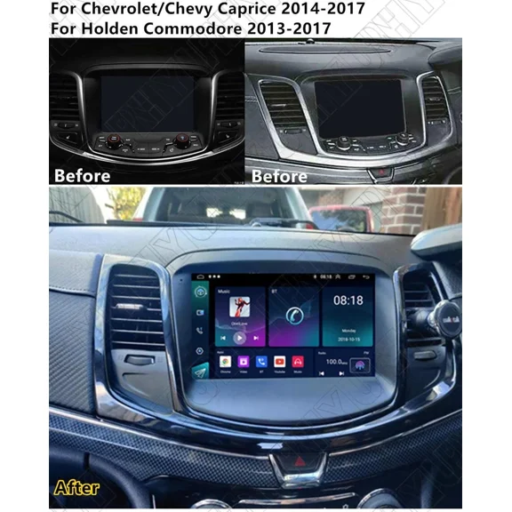 9" Android 15 Car Stereo for Holden Commodore Caprice PPV 2014-2017, Built-in DAB+, Wireless CarPlay & Android Auto, GPS Navigation, DVR, Steering Wheel Control, Mirror Link