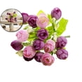 thumbnail image 1 of 9" Artificial Silk Rose Flowers Small Bouquet Flores Home Party Spring Wedding Decoration Fake Flower, 1 of 6