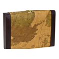thumbnail image 1 of 9" Backgammon Set In Brown Vinyl Map Design Case, 1 of 2