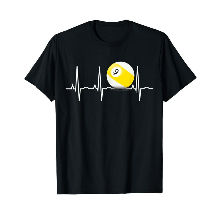 9 Ball Shirt - Pool Player Nine Ball Heartbeat Gift T-Shirt 9 Ball Shirt - Pool Player Nine Ball Heartbeat Gift T-Shirt