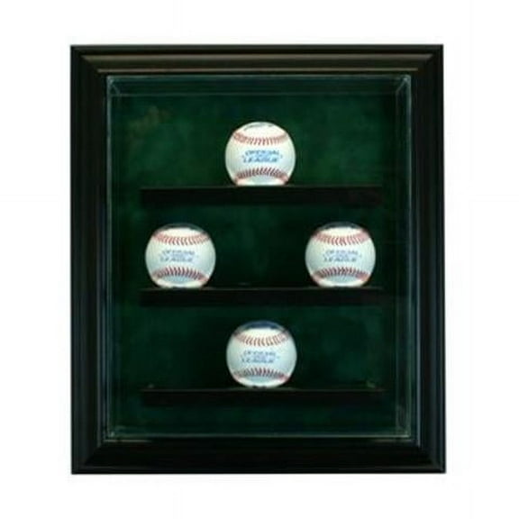 9 Baseball Cabinet Style Display Case, Black