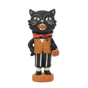 9" Black Cat Jester Tabletop Dcor by Ashland