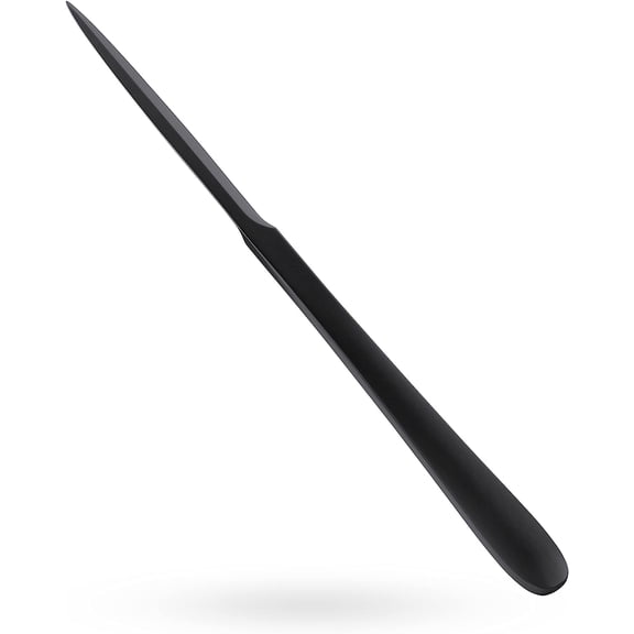 9" Black Metal Letter Opener with Minimalist Design, Safe Double Edge Blades, Anti-Fingerprint Long Handle, Mail Paper Knife Tool Envelope