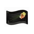 thumbnail image 1 of 9" Black Rectangular Wave Luncheon Plastic Plates 10ct., 1 of 1