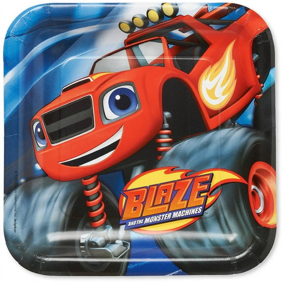 9" Blaze and the Monster Machines Square Paper Party Plate, 8ct