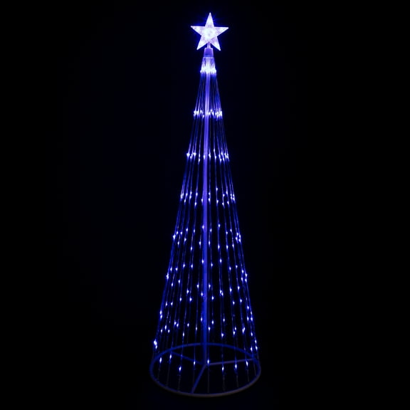 Northlight LED Lighted Christmas Cone Tree Outdoor Decoration - 9' - Blue