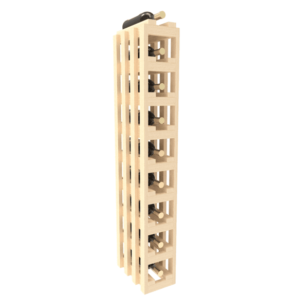 9 Bottle Wall Wine Rack  1 column - 4 Foot