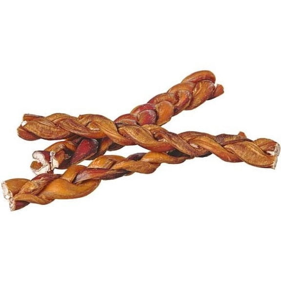 9" Braided Bully Sticks for Dogs (25 Pack) - Natural Bulk Dog Dental Treats & Healthy Chews, Chemical Free, 9 inch Best Low Odor Pizzle Stix