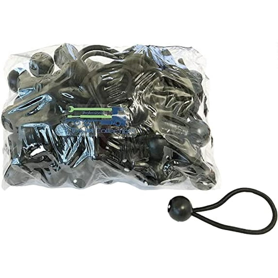 9" Bungee Balls BLACK (25 Pack)