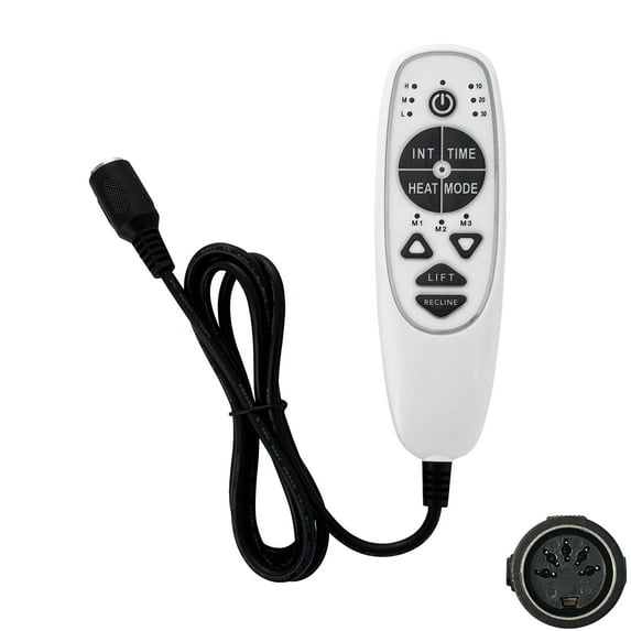 9 Button 5 Female Pin Massage Remote Model DN-34A with USB for Power Recliner Electric Sofa
