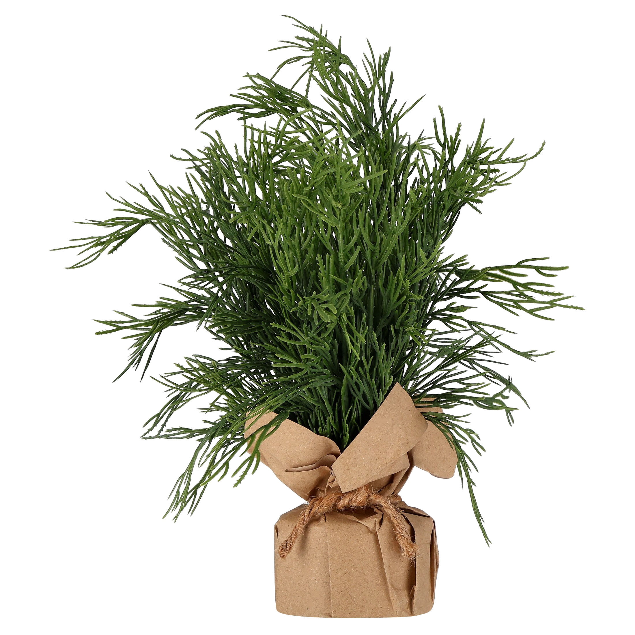 Potted Cypress Mini Artificial Christmas Tree, Green and Brown, 9", by Holiday Time