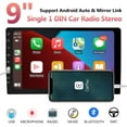 9" Car Stereo Apple Carplay & Android Auto Radio Single 1DIN MP5 Player