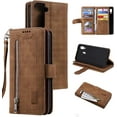thumbnail image 1 of 9 Card Slots Zipper Leather Case - A32, 1 of 16