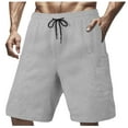thumbnail image 1 of 9" Cargo Pants for Men Multi-Pockets Waffle Drawstring Elastic Waist Outdoor Camping Climbing Shorts Fathers Gift, 1 of 6