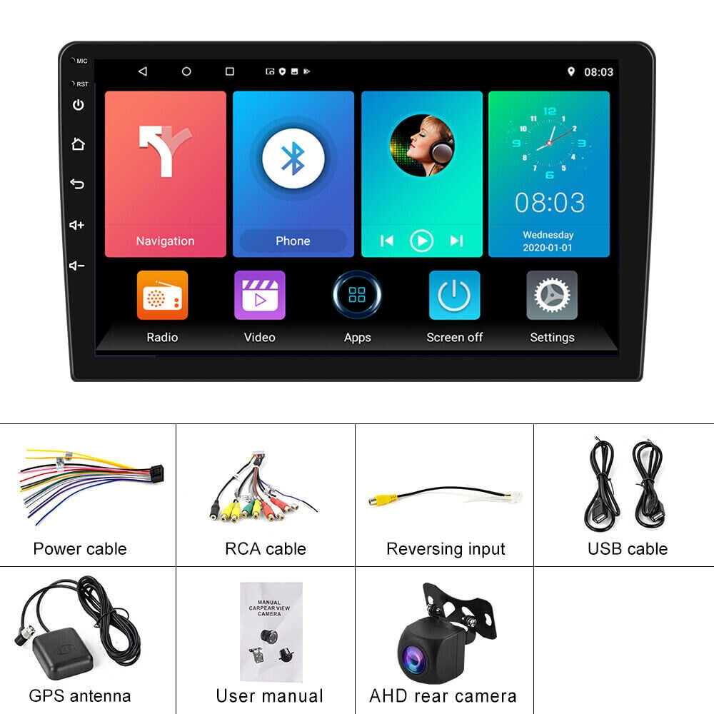 9" Carplay Android 12 Car Radio Stereo Single 1 DIN Touch Screen GPS