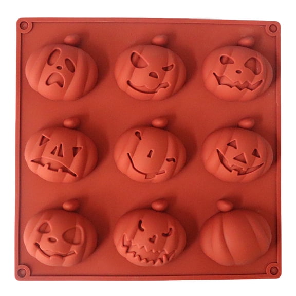 9 Cavities Pumpkin Shape Muffin Pan Release Cupcake Tray Cookie Maker Pan Cake Dessert Mold for Baking Lover