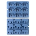 thumbnail image 1 of 9-Cavity Elephant Siliocone Molds, Nonstick Elephant Shaped Baking Molds for Fondant, Candy, Cookie, Ice Cube,B-Blue - 16x22cm, 1 of 3
