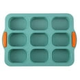 thumbnail image 1 of 9-Cavity Oval French Bread and Cake Silicone Baking Mold, Non-Stick Reusable Loaf Pan for Homemade Pastries and Desserts - Easy Release and Dishwasher Safe, 1 of 4