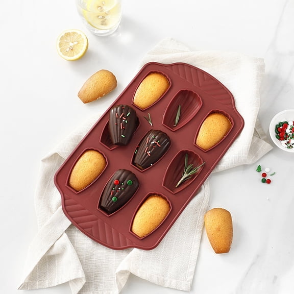 9-Cavity Silicone Baking Mold, Non-Stick Shell-Shaped Cake Pan for Muffins, Brownies & Chocolate, Food Grade Reusable Bakeware for Home Baking