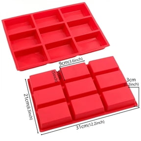 9-Cavity Silicone Lattice Cake Mould DIY Mousse Baking Non-Stick, Easy Release, Rectangular Bread Baking Molds for Mini Cakes