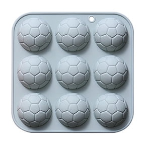 9 Cavity Silicone Mold Football Shape for Fondant Chocolate Making Party Epoxy Craft