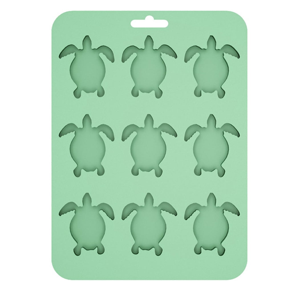 9 Cavity Silicone Turtles Ice Mold Efficient For Chocolate Ice Making ...