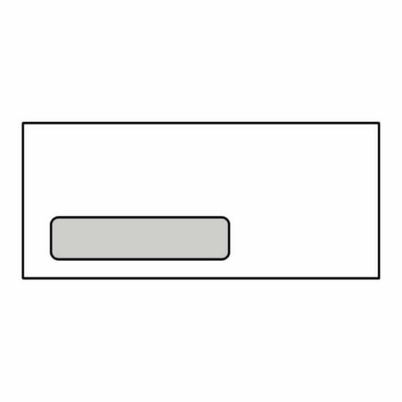 #9 Cellophane Window Envelopes, 3-7/8" x 8-7/8", 24#, Plasticleer Lookins, White, Diagonal Seam (Box of 500)