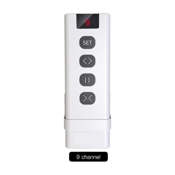 9 Channel RF433 Remote Control for WiFi Curtain Switch RF Roller Blinds Module Battery Powered Curtain Accessories Emitter ,Easy to Installation
