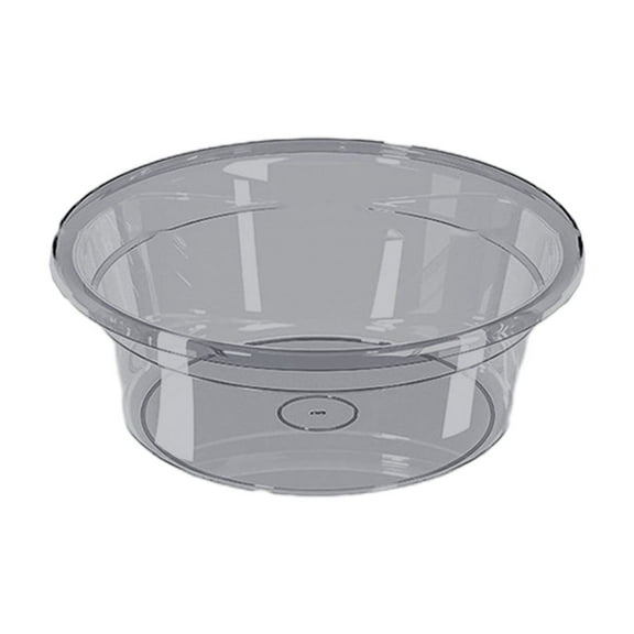 9" Clear Plastic Washbasin, Round Dish Pan for Kitchen Sink Countertop, Transparent Small Storage Basin for RV Camping, Multipurpose Laundry Soaking Tub for Clothes Facial Cleaning, 1PC