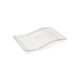 thumbnail image 1 of 9" Clear Rectangular Wave Luncheon Plastic Plates 10ct., 1 of 1