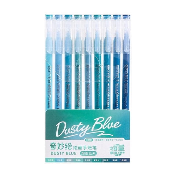 9 Color Colorful Gel Pen Multicolored Journaling Pen Needle Tip for Color Coding Scrapbooking