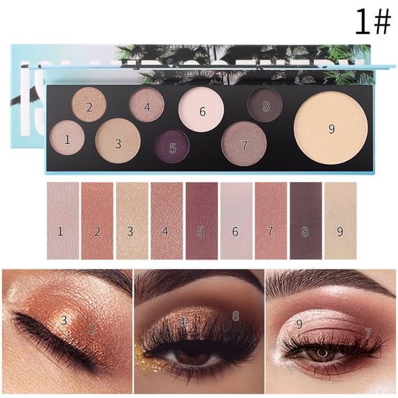 9-Color Eyeshadow Palette 1 - 1 Palette, Pearl Glitter Eye Shadow Powder Matt Eyeshadow Cosmetic Makeup 9 Colors, Easter, St. Patrick'S Day, Wedding, Eyeshadow, Makeup Eye Shadow, Makeup Organizers