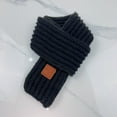 thumbnail image 1 of 9-Color Kids' Scarf - Soft Knit Shawl for Boys & Girls, Winter Warm Neck Collar, Breathable & Fashionable, Versatile Accessory for Children - Perfect Gift(Black), 1 of 3