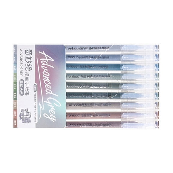 9 Color Multicolored Gel Pen Assorted Color Journaling Pen Needle Tip for Writing Noting Coloring