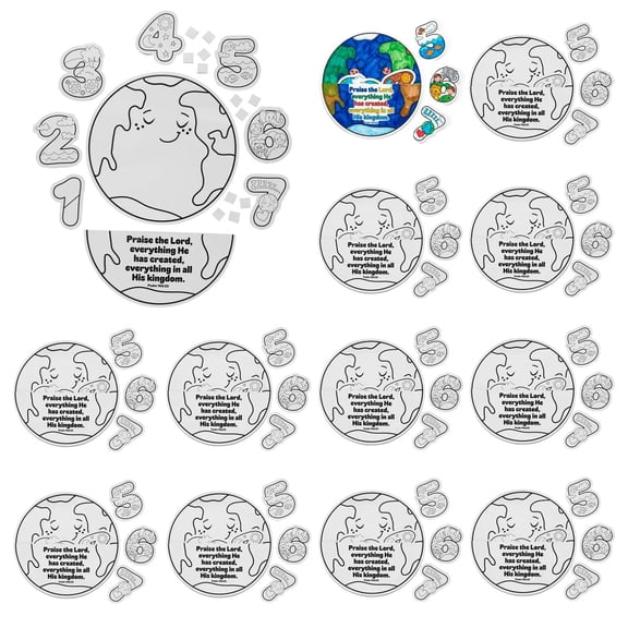 9" Color Your Own Rainforest VBS Earth Creation Pocket Craft Kit Makes 12