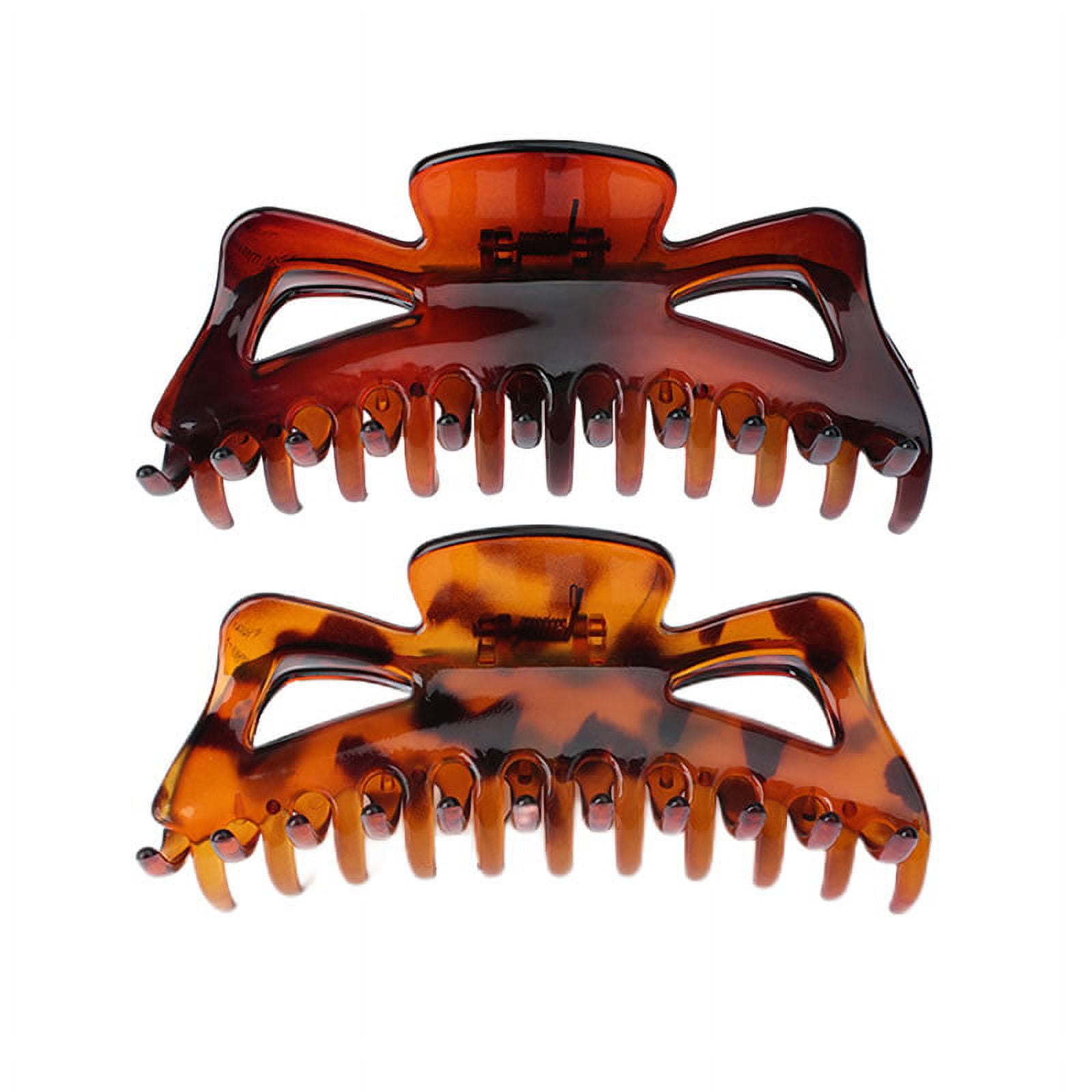 9 Colors Large Hair Claw 2pcs, Clips for Thick Hair Plastic Big Claw ...