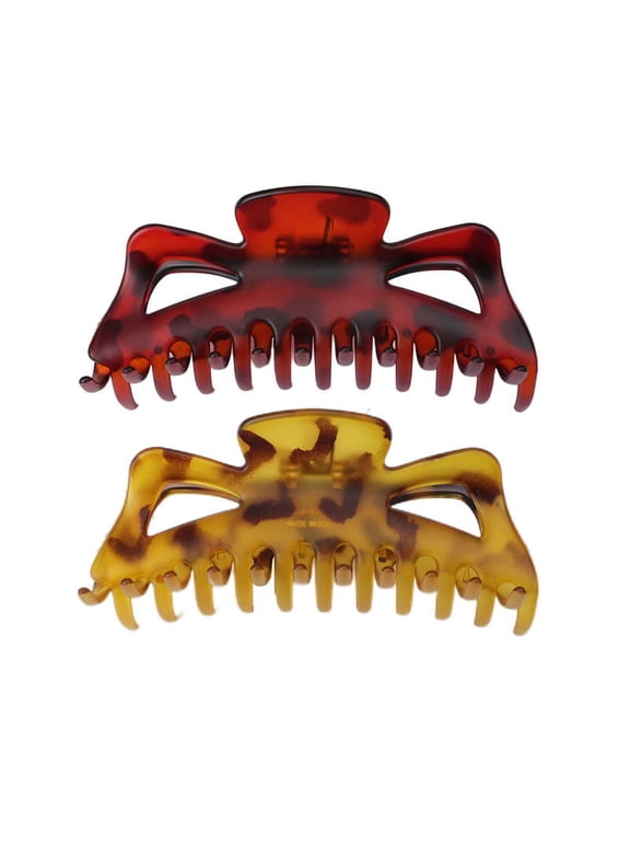 9 Colors Large Hair Claw 2pcs, Clips for Thick Hair Plastic Big Claw Clips 5.5" Nonslip Big Nonslip hair clamps Hair Jaw Clips 2 Styles Strong Hold Matte Claw Hair Clips